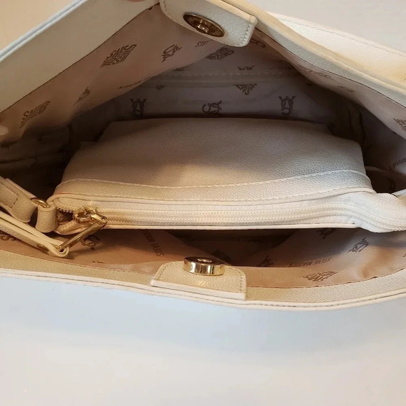 Steve  Madden Womans White Satchel/Crossbody Bag. - Picture 8 of 13